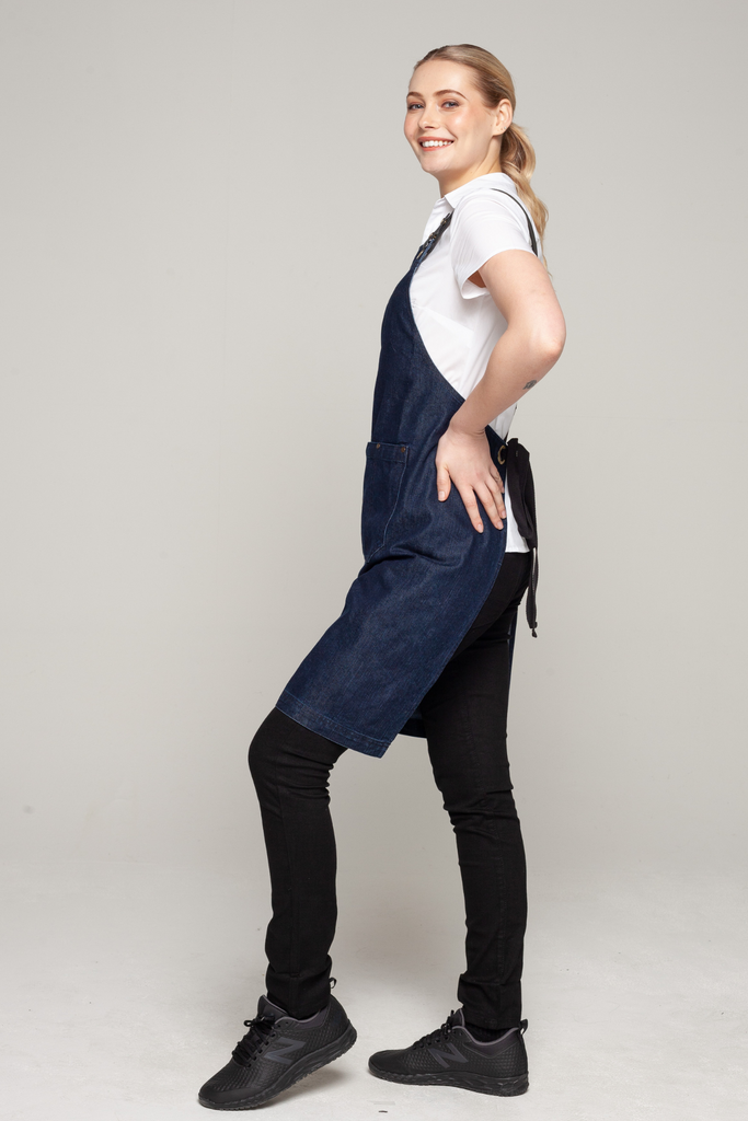 BONDI Denim indigo / Black PU - Ace Chef Apparels