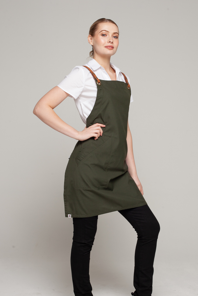 BONDI Dark green / Tan PU - Ace Chef Apparels