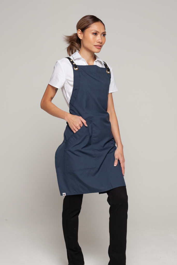 BONDI Bluish grey / Black PU - Ace Chef Apparels