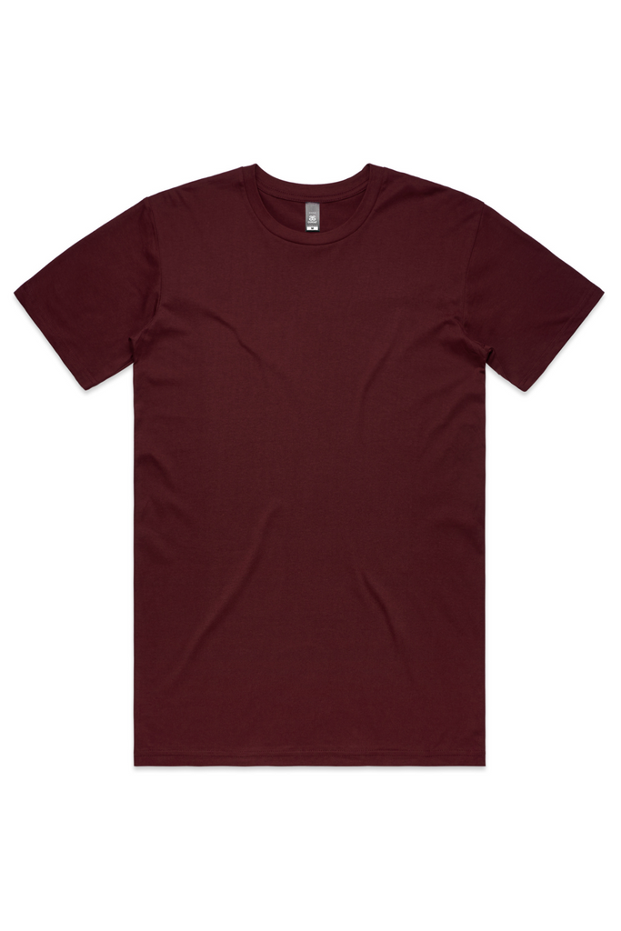 MENS STAPLE TEE-Burgundy - Ace Chef Apparels