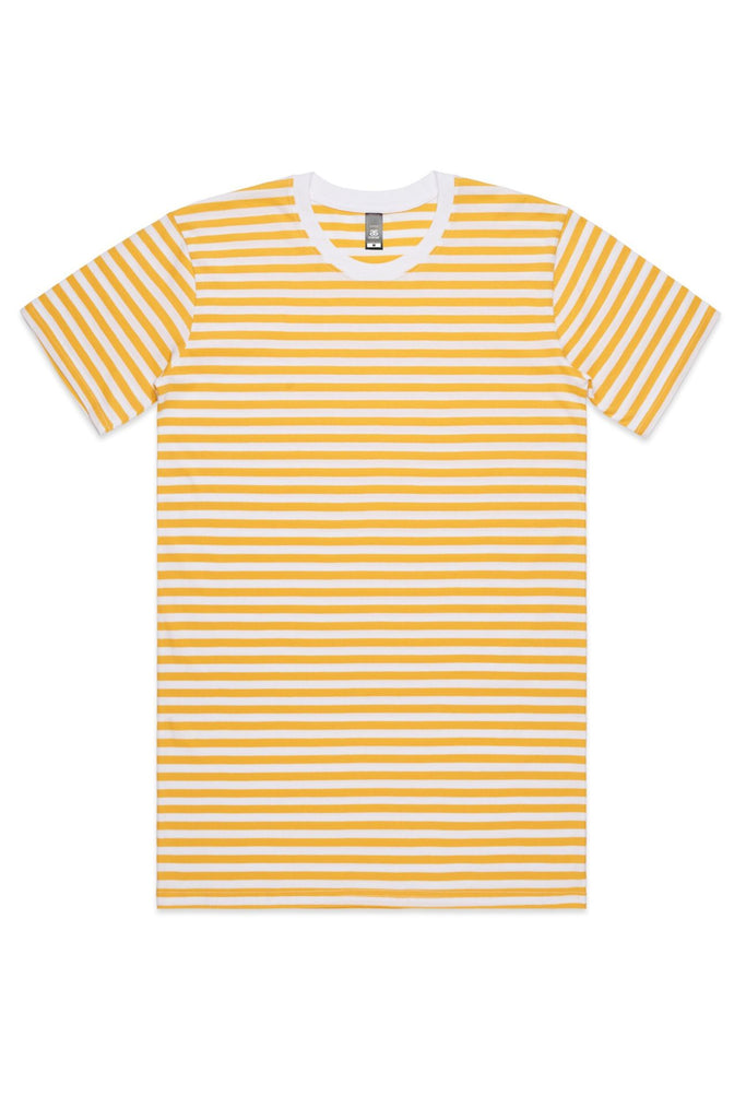 Men's staple stripe tee- White/Yellow - Ace Chef Apparels