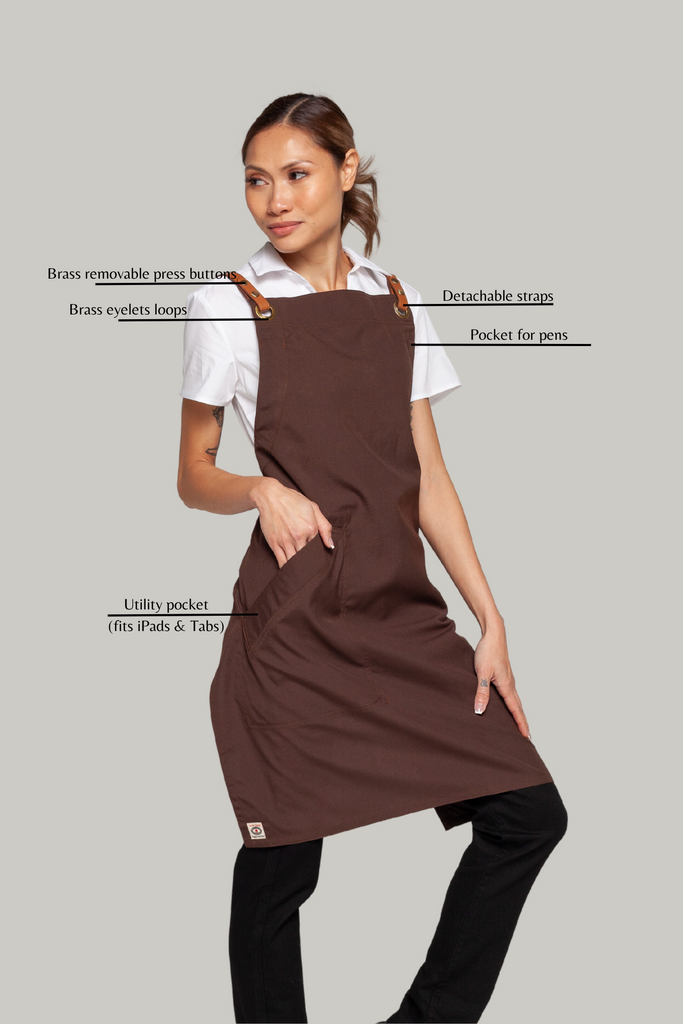 BONDI Chocolate brown / Tan PU - Ace Chef Apparels