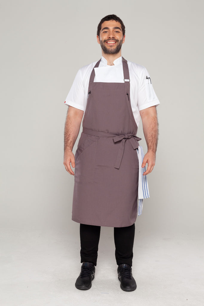 GRAPHITE CHEF APRON BIB